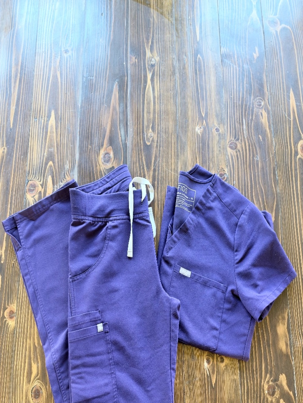 Figs Purple Jam Scrub Set - XS Tall